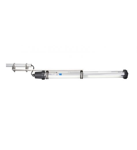 SLAM® FIXED Novo A Fixed EX Luminaire, 2 x LED, 230V, 2P+E, H07RNF x 5m, C/W Fixing Pole
